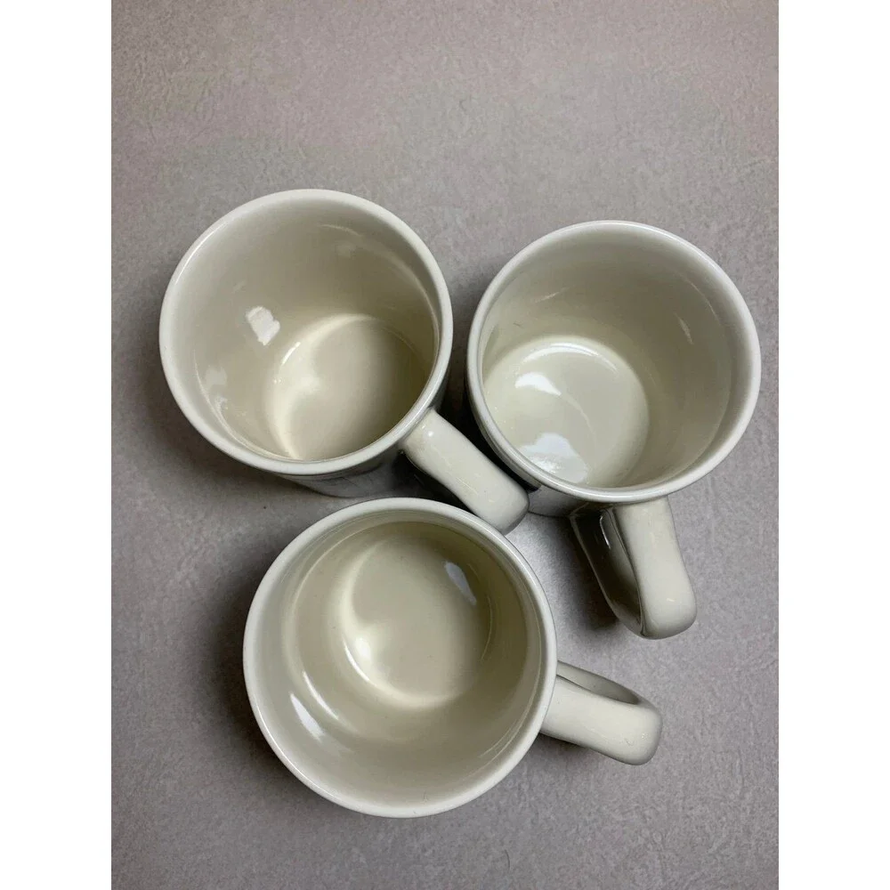 set of 3 Morton Salt Advertising Slogan Coffee Cup Mug When It Rains I